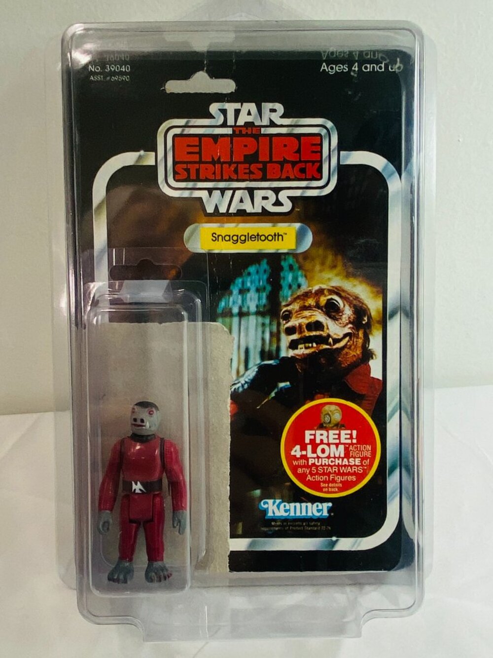 Star Wars 1982 Snaggletooth Red Figure ESB-47 Cardback ProTech Star Case No Gun